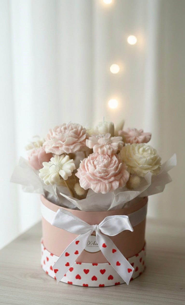 Flower candle gift day valentines