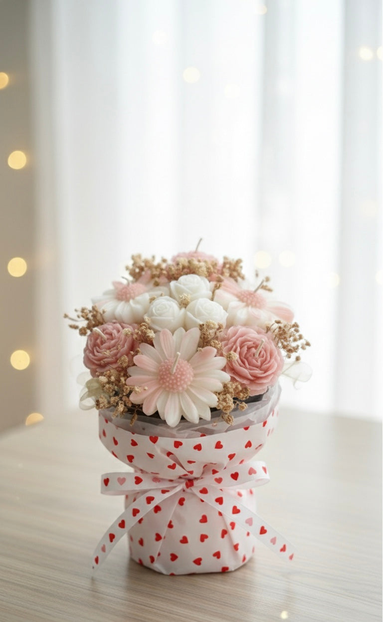 Eternal Bloom Flower Candle
The bouquet that never fades. 🌹