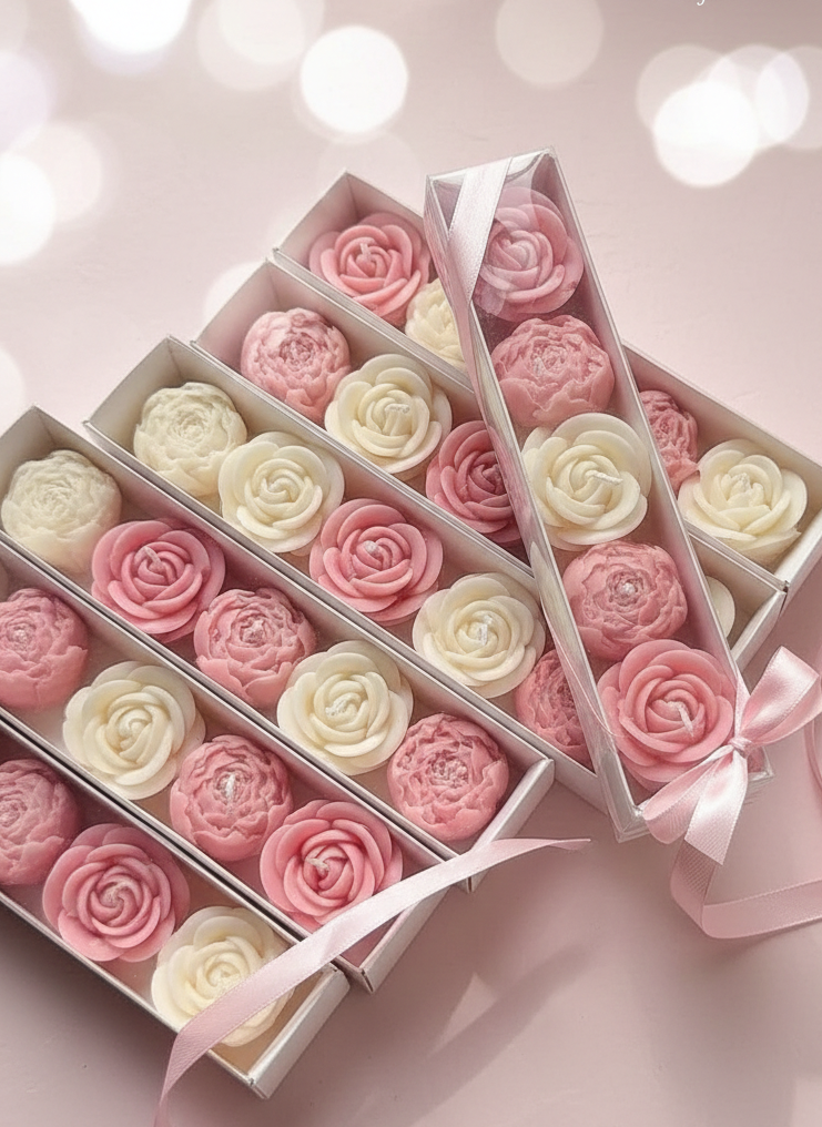 Eternal Bloom – Handcrafted Floral Soy Candle | Perfect Valentine’s Day Gift